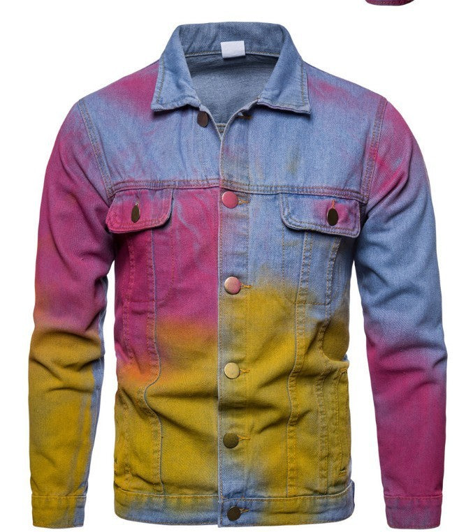 Fashion Personality Casual Splash Ink Men's Jacket