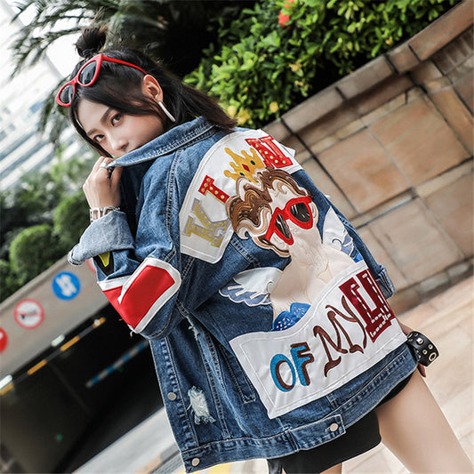 Ripped denim jacket