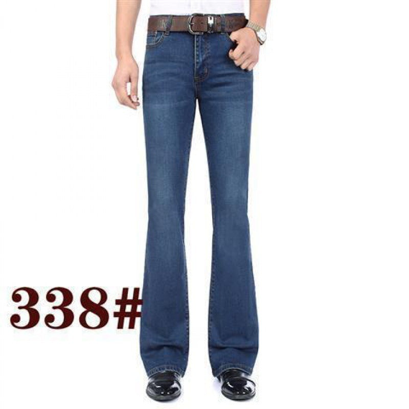 Men's Flared Pants Elastic Denim