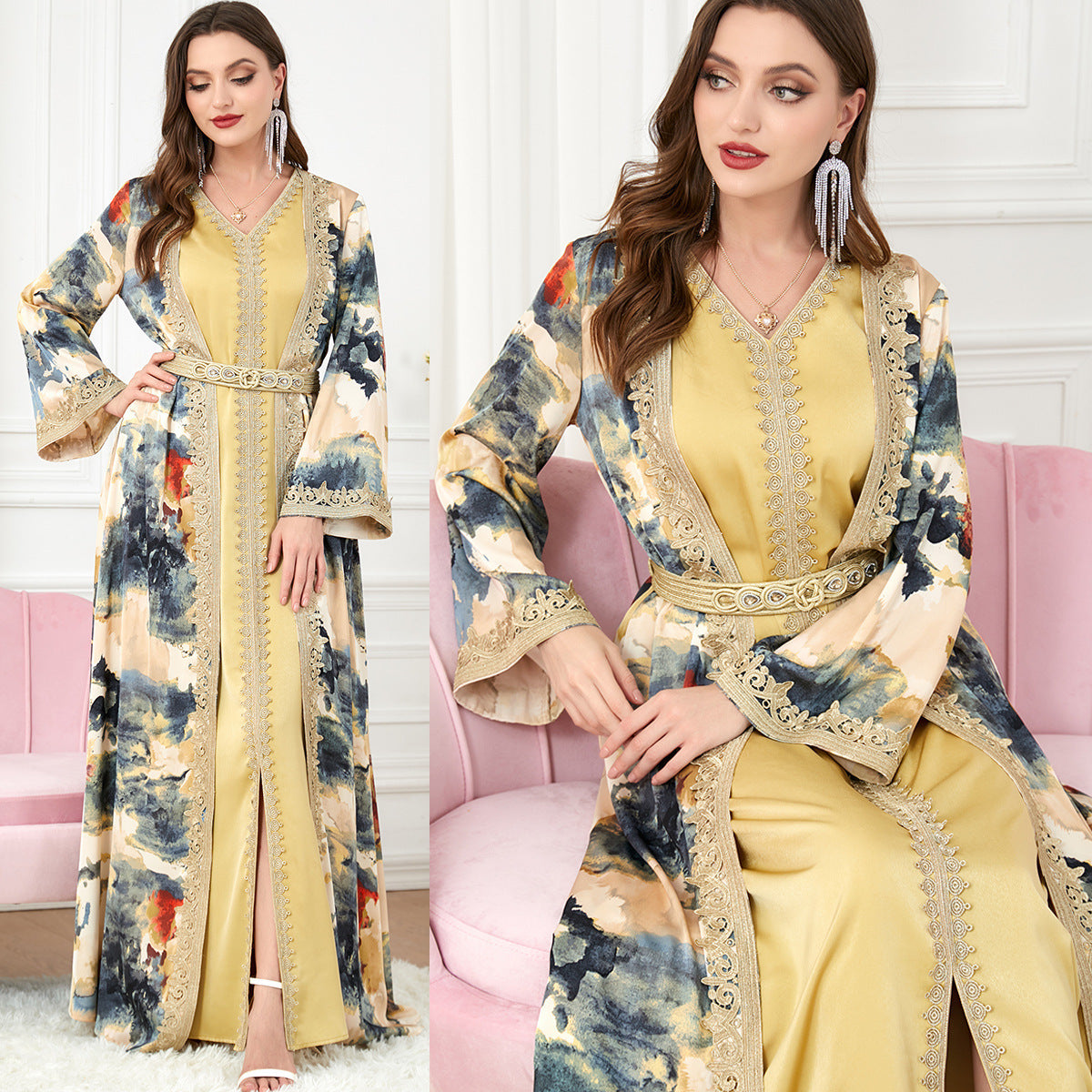 Women's Temperament Fashion Jacket Dress Two Pieces Set