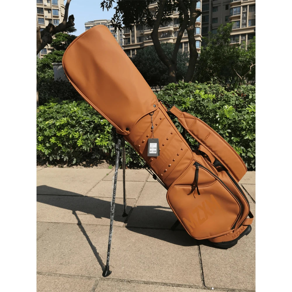 2024 Golf Bag Korean Style Multi-Fuction Waterpoof Golf Caddy Bag Ultra-light High Quality Leather and Fabric Golf Club Bag