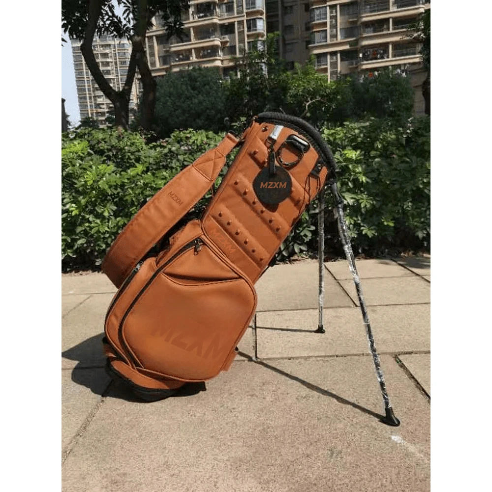 2024 Golf Bag Korean Style Multi-Fuction Waterpoof Golf Caddy Bag Ultra-light High Quality Leather and Fabric Golf Club Bag