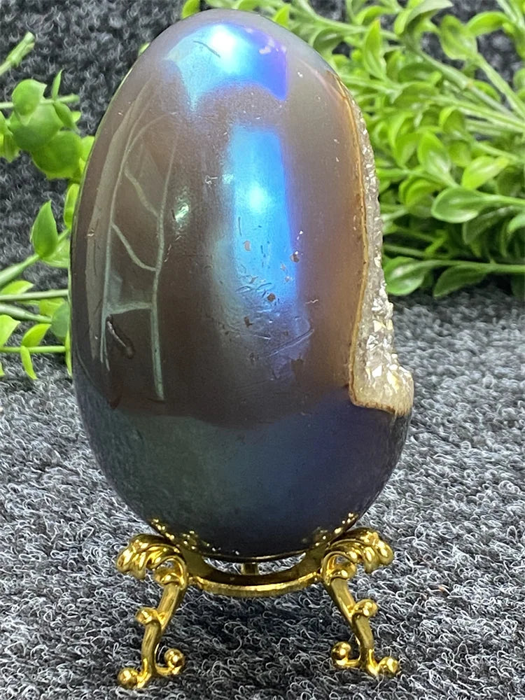 Natural Onyx Pitch Dinosaur Egg Mineral Standard For Room Decor Decoration Reiki Treatment