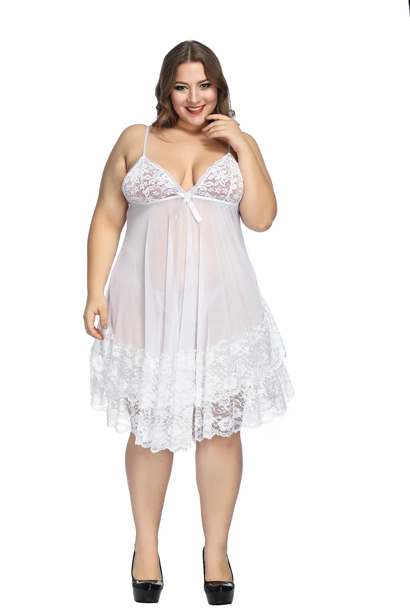 Plus Lace Baby Doll sleep dress