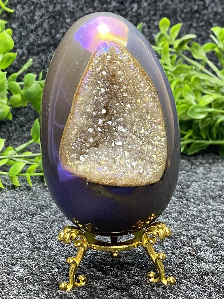 Natural Onyx Pitch Dinosaur Egg Mineral Standard For Room Decor Decoration Reiki Treatment