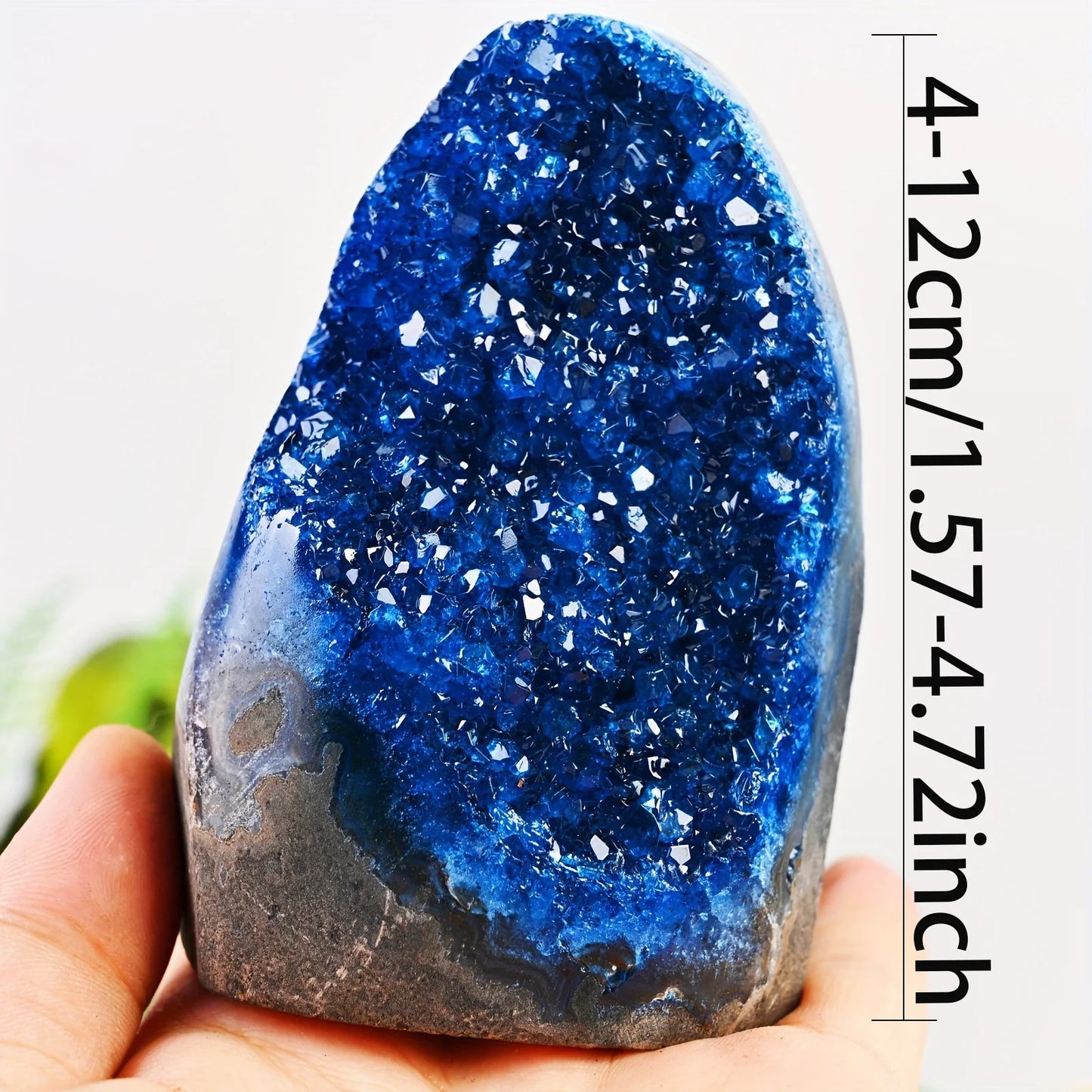 Stunning Uruguayan Blue Crystal Cluster - High-Quality Quartz Geode for Home & Office Decor, Unique Gift Idea