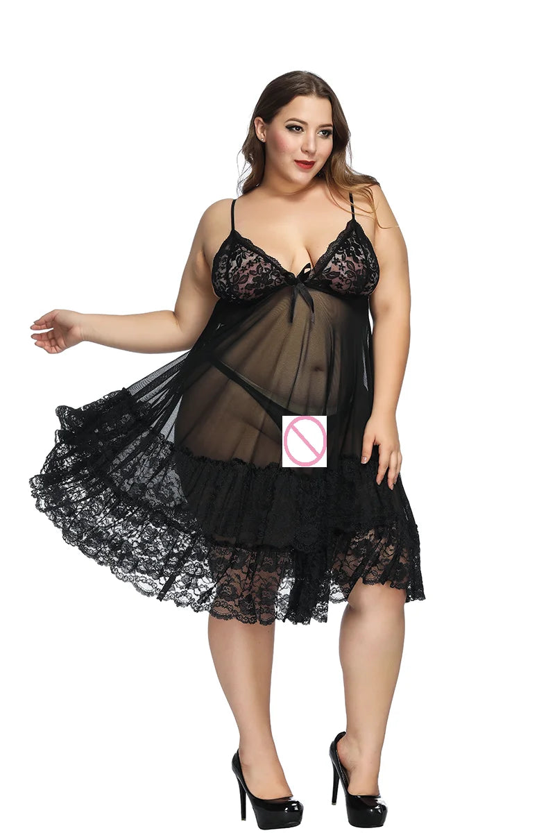 Plus Lace Baby Doll sleep dress