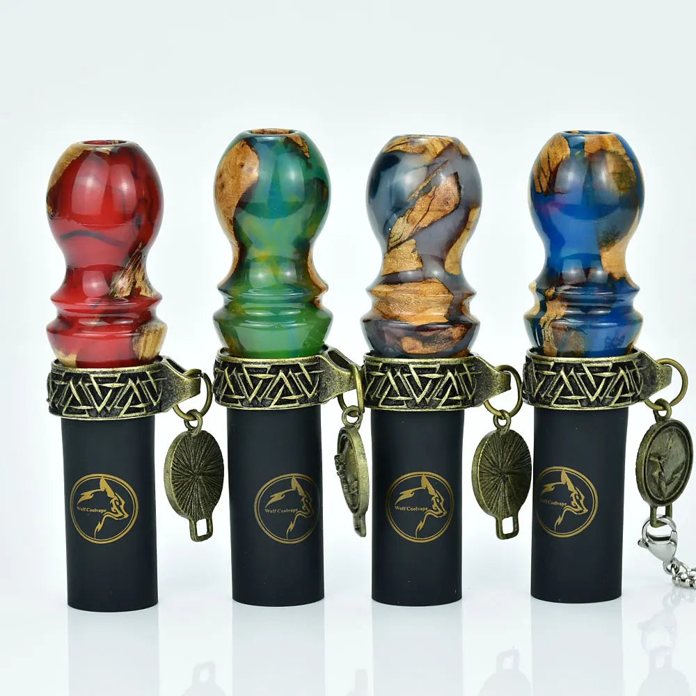 Hookah mouthpieces cigarette holder stabilized wood resin material shisha Chicha Narguile Water Pipe Mouthpieces