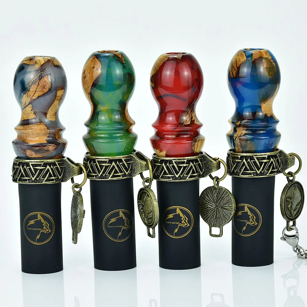 Hookah mouthpieces cigarette holder stabilized wood resin material shisha Chicha Narguile Water Pipe Mouthpieces